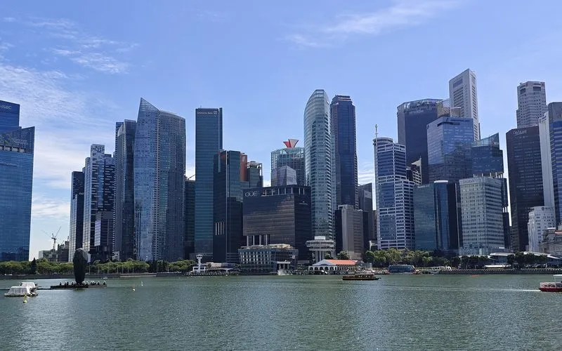 Singapore central business district skyline