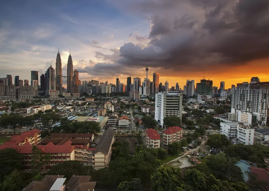 Kuala Lumpur skyline at dusk